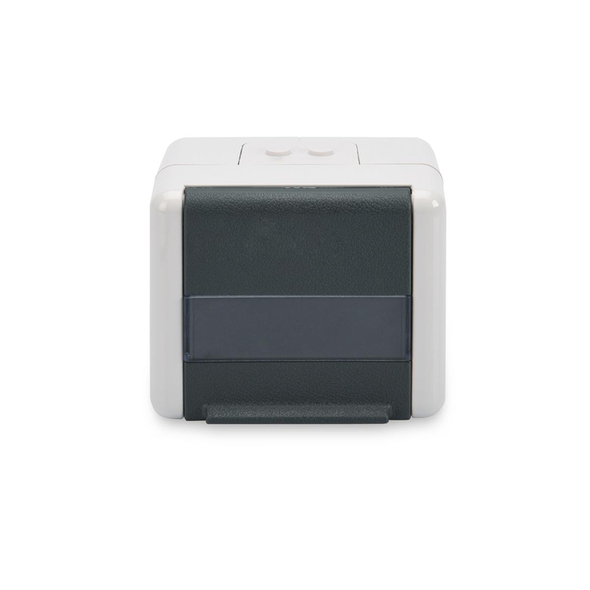 DIGITUS Scatola di collegamento dati per modulo Keystone, IP44, pompa con coperchio incernierato