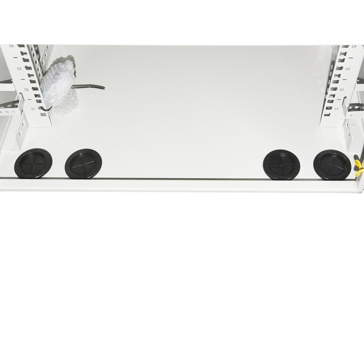 Armadio rack 19 pollici 12u per reti da esterno classe protezione ip55 misure mm (l)600x(p)600x(a)600 grigio chiaro con ventole filtrate