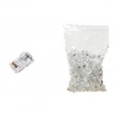 Confezione 100 connettori 8 poli cat 6 schermato rj45 contatti dorati 50 micron per cavo flessibile dati e poe