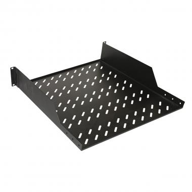 RIPIANO PER ARMADIO 19" 1 UNITA' PROFONDITA' 550 MM. (UNIVERSALE) 2 ATTACCHI (FRONTALI) COLORE NERO