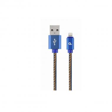 Cavo 8 pin usb 2.0 intrecciato con connettori in metallo 1mt blu