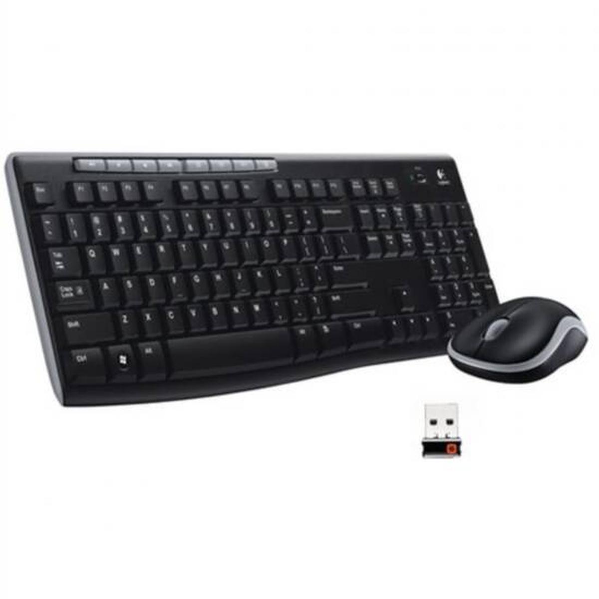 Tastiera logitech mk270 + mouse wireless bk, 920-004512