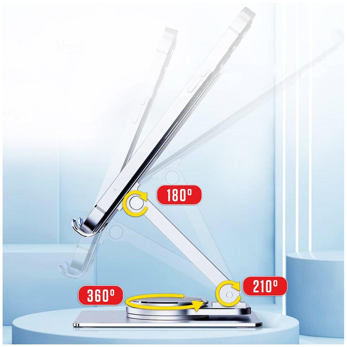 Supporto per smartphone e tablet e monitor portatili, rotazione a 360°