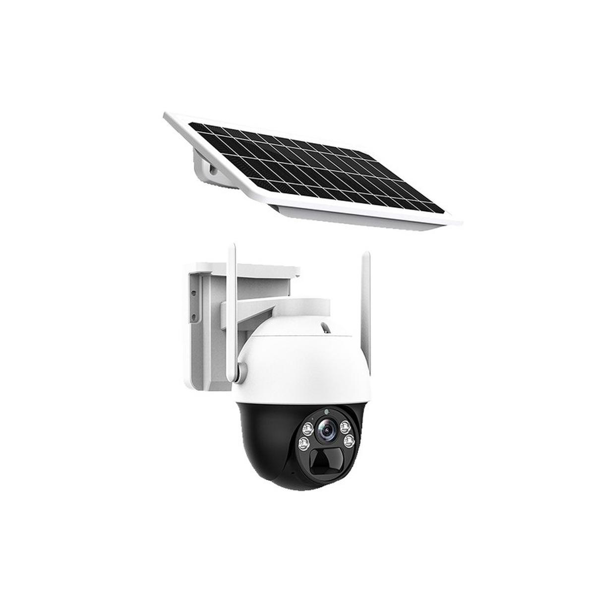 Nivian telecamera pt motorizzata 4g, 2k, h.265, ir 30 m,  led bianco e audio con effetto deterrente, batteria 18000mah, pannello solare 7w, pir,  ip66, app e software seecloud.