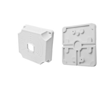 Scatola di giunzione per telecamere dome e bullet ,per esterni, installazione a tetto o parete, sigillo completo con coperchi cambox, in plastica, colore bianco, nx1-1118 + bc02-ba
