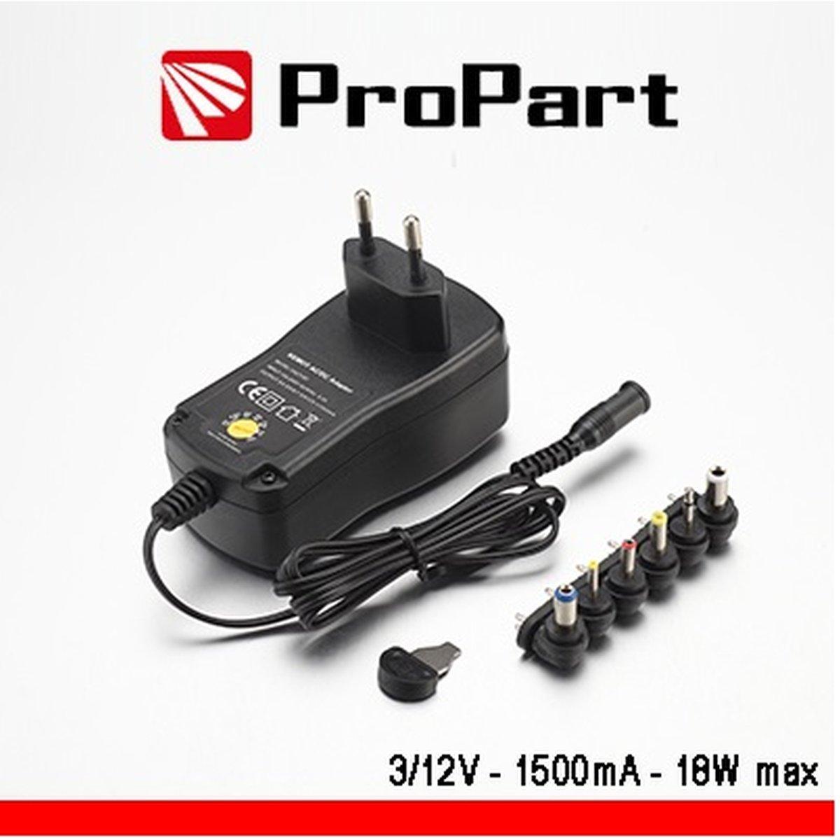 Alimentatore switching multitensione 3-12v 1500ma 18w max