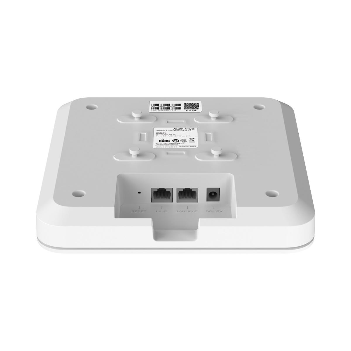 Reyee ap omnidirezionale wi-fi 5, frequenza 2.4 e 5 ghz, supporta 802.11a/b/g/n/ac, velocitÀ di trasmissione fino a 1300 mbps, antenna 2x2 mimo