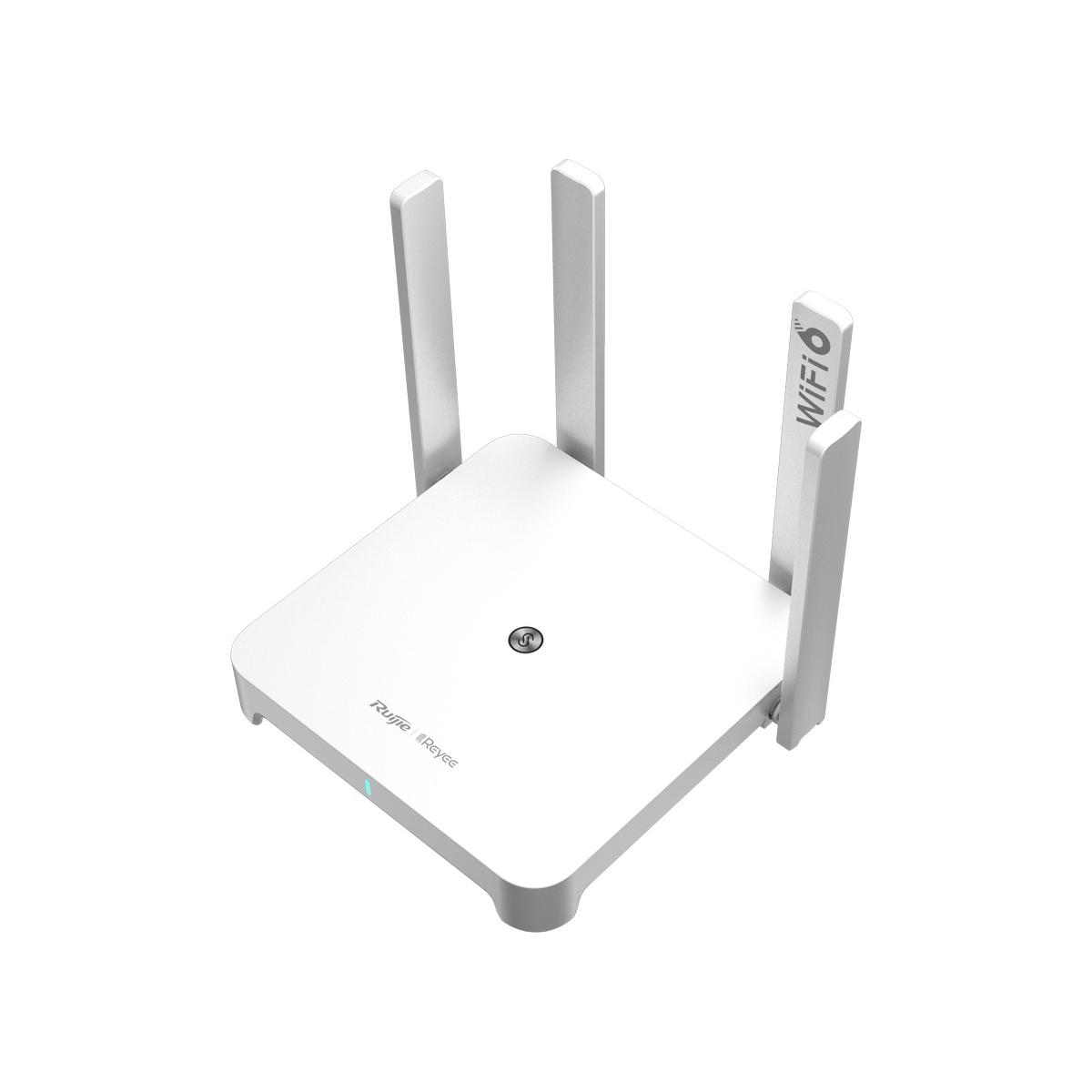 Reyee router gigabit mesh wi-fi 6 ax1800, 5 porte rj45 10/100/1000 mbps, 802.11ax 2x2 e dual-band 2.4 e 5 ghz, gestione remota tramite cloud, controllo genitori, rete ospiti, roami