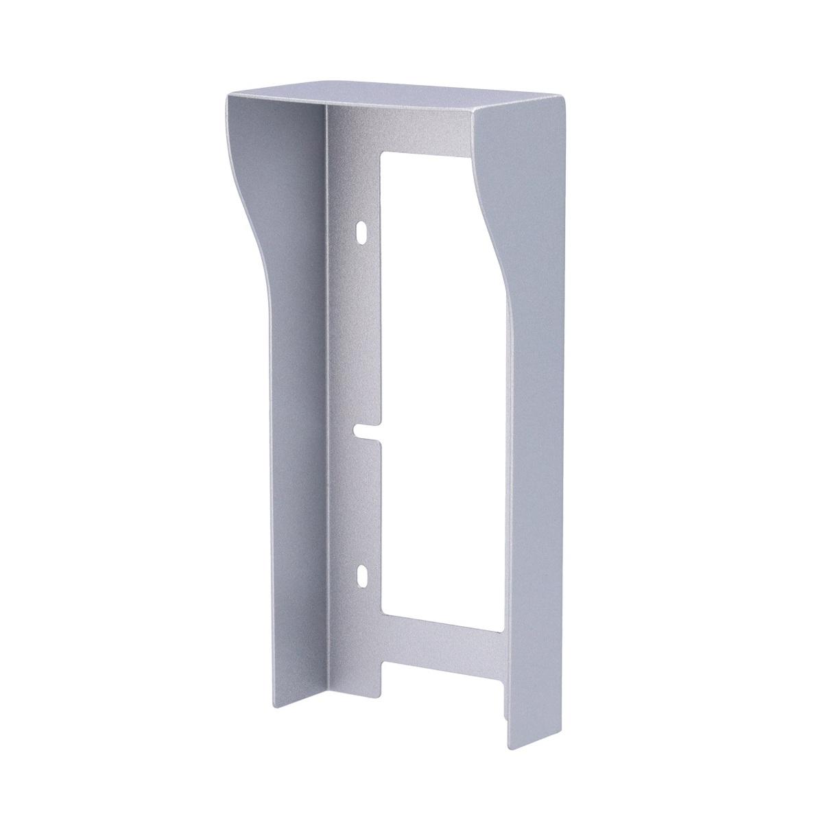 Copertura per videocitofono specifica per akuvox ak-r20b(k)-xb, misure: 193 (i) x 87 (la) x 50 (lu) mm, fabbricata in acciaio galvanizzato, tettuccio antipioggia, montaggio a paret