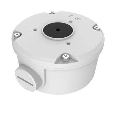 Scatola di giunzione, per telecamere bullet, per esterni, installazione a tetto o parete, colore bianco, passacavo