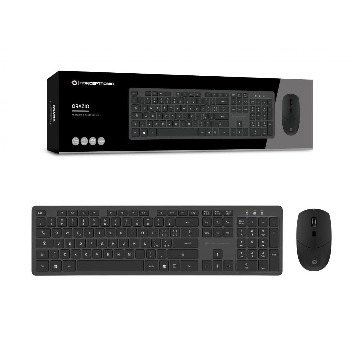 Tastiera + mouse wireless conceptronic