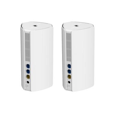 Reyee pack 2 router router gigabit mesh wi-fi 6 ax1800, 3 porte rj45 10/100/1000 mbps, 802.11ax 2x2 dual band 2.4 e 5 ghz, gestione remota tramite cloud e app, controllo genitori,