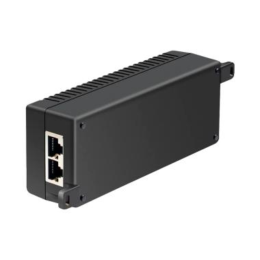 Iniettore poe ingresso/uscita rj45 10/100/1000 mbps, potenza 30 w, distanza massima 100 m, poe/poe+ ieee802.3af/at, stabilizzato e protetto