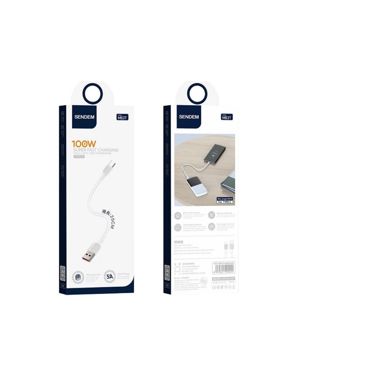 Cavo da usb a type c corto (25cm) 100w