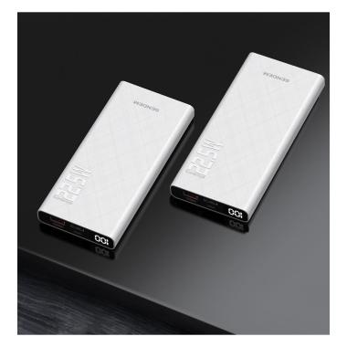 Power bank 10000mah 22,5w, sendem ph03, colore bianco