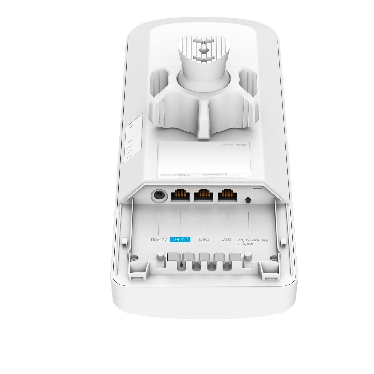 Reyee wireless bridge fino a 867mpbs, collegamento wireless fino a 5 km, frequenza 5.15 ghz 5.85 ghz, protocollo proprietario basato su tdma, ip55, adatto per esterni, stazione bas