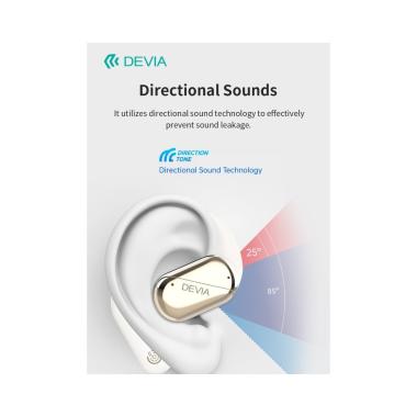 Auricolari em406 wireless senza inserimento nell'orecchio ows lite1, colore beige