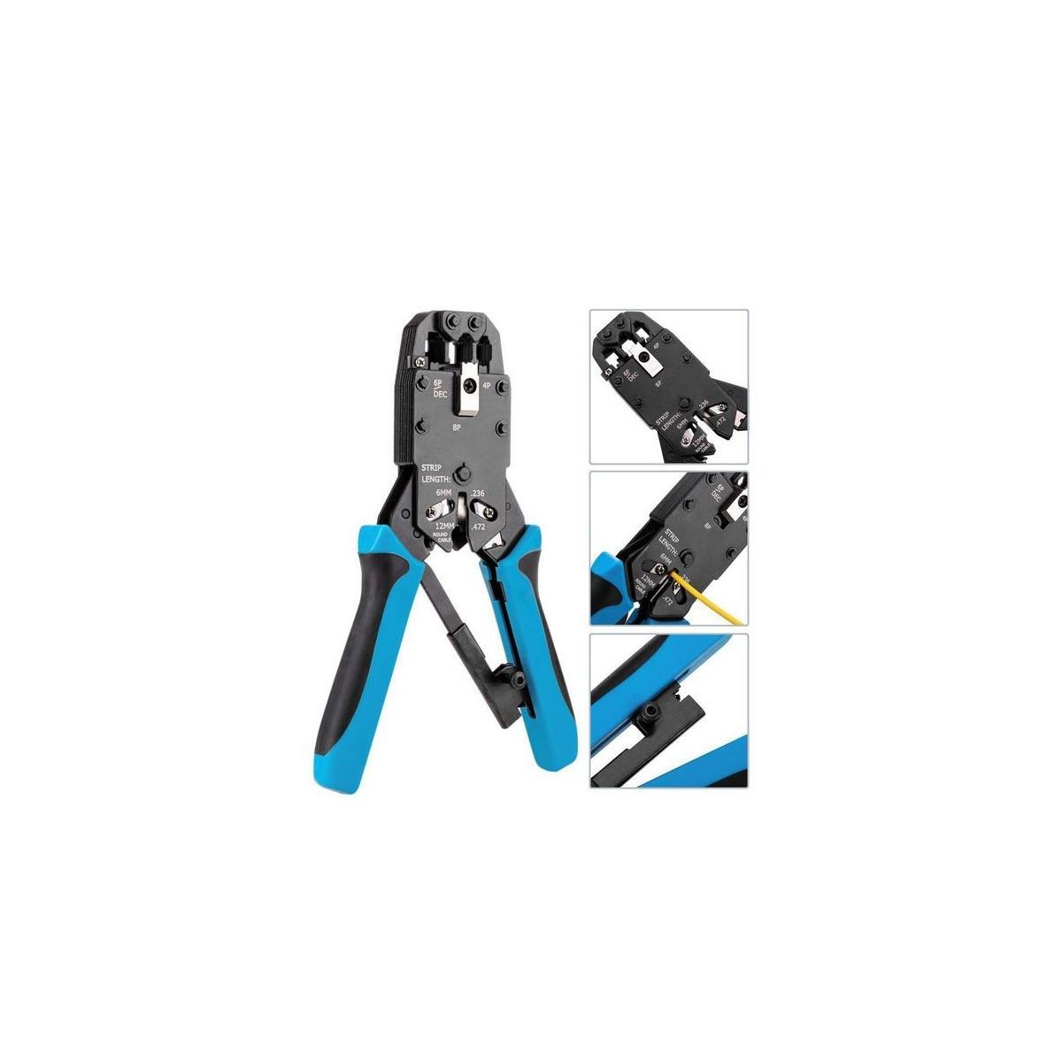 Pinza a crimpare modulare equip 129409 adatto per spina rj45/rj11