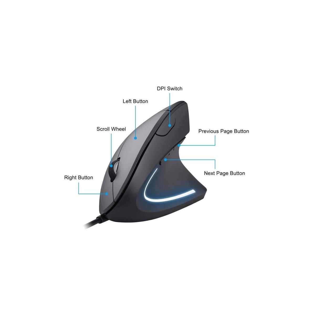 Mouse ottico usb ergonomico verticale, 245118