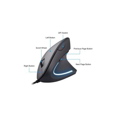 Mouse ottico usb ergonomico verticale, 245118