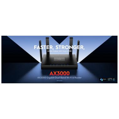 Router gigabit wi-fi 6 ax 3000, mesh, dual band, 5 in uno, router, access point, extender, wisp, client mode