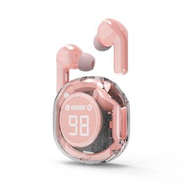 Gembird auricolari in-ear tws trasparenti, rosa, twst-01