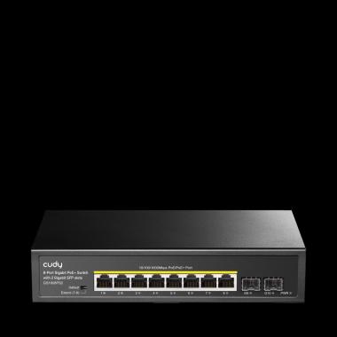 Switch poe da 8 gbe con 2 sfp uplink