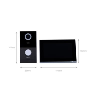 KIT VIDEOCITOFONICO NIVIAN 2 FILI, POSTAZIONE ESTERNA 2 FILI + MONITOR WIFI, POSTAZIONE ESTERNA IP65, TELECAMERA 1080P, LETTORE DI SCHEDE MF, 2 USCITE RELÈ, MONITOR TOUCHSCREEN 7"