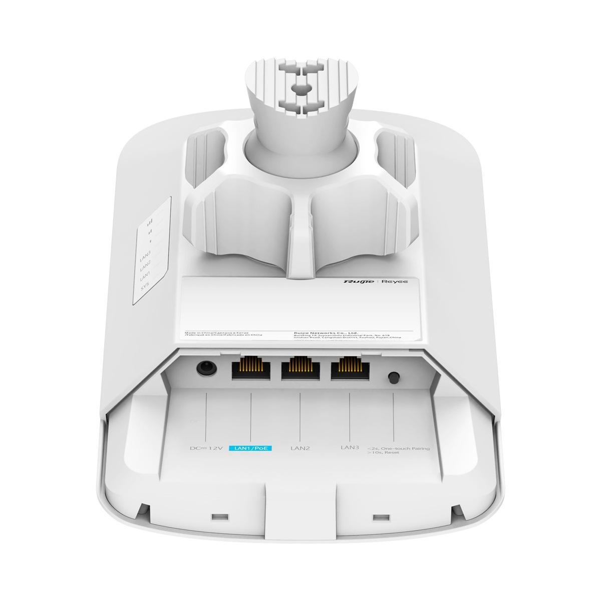 Reyee wireless bridge fino a 867mpbs, 3 porte gigabit, collegamento wireless fino a 5 km, frequenza 5.15 ghz 5.85 ghz, protocollo proprietario basato su tdma, ip55, adatto per este