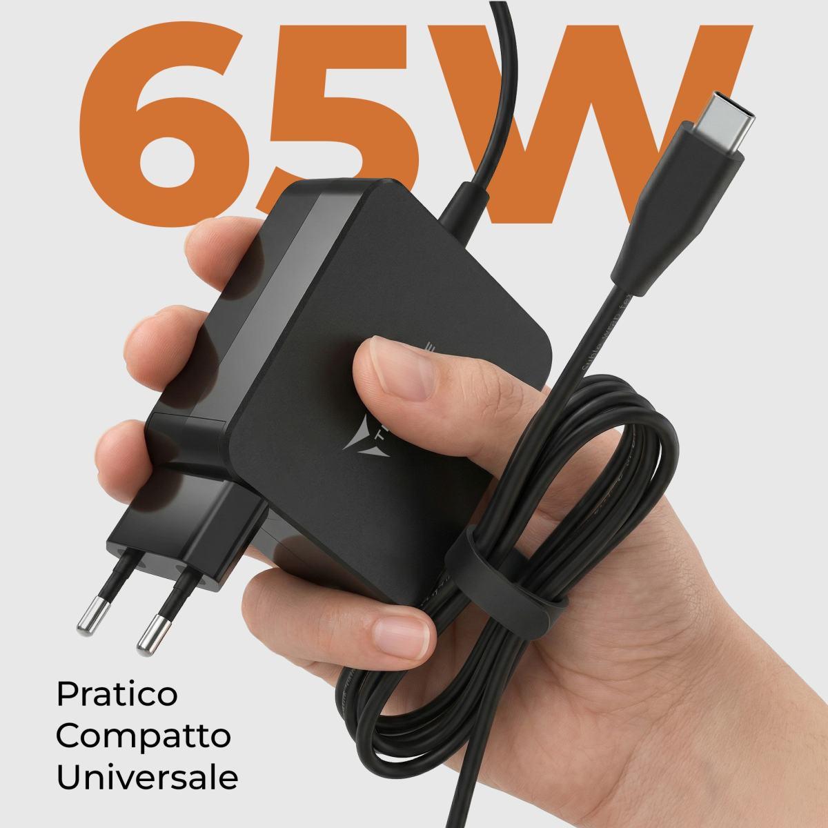Techmade alimentatore universale usb type-c 65w per pc/nb/phone