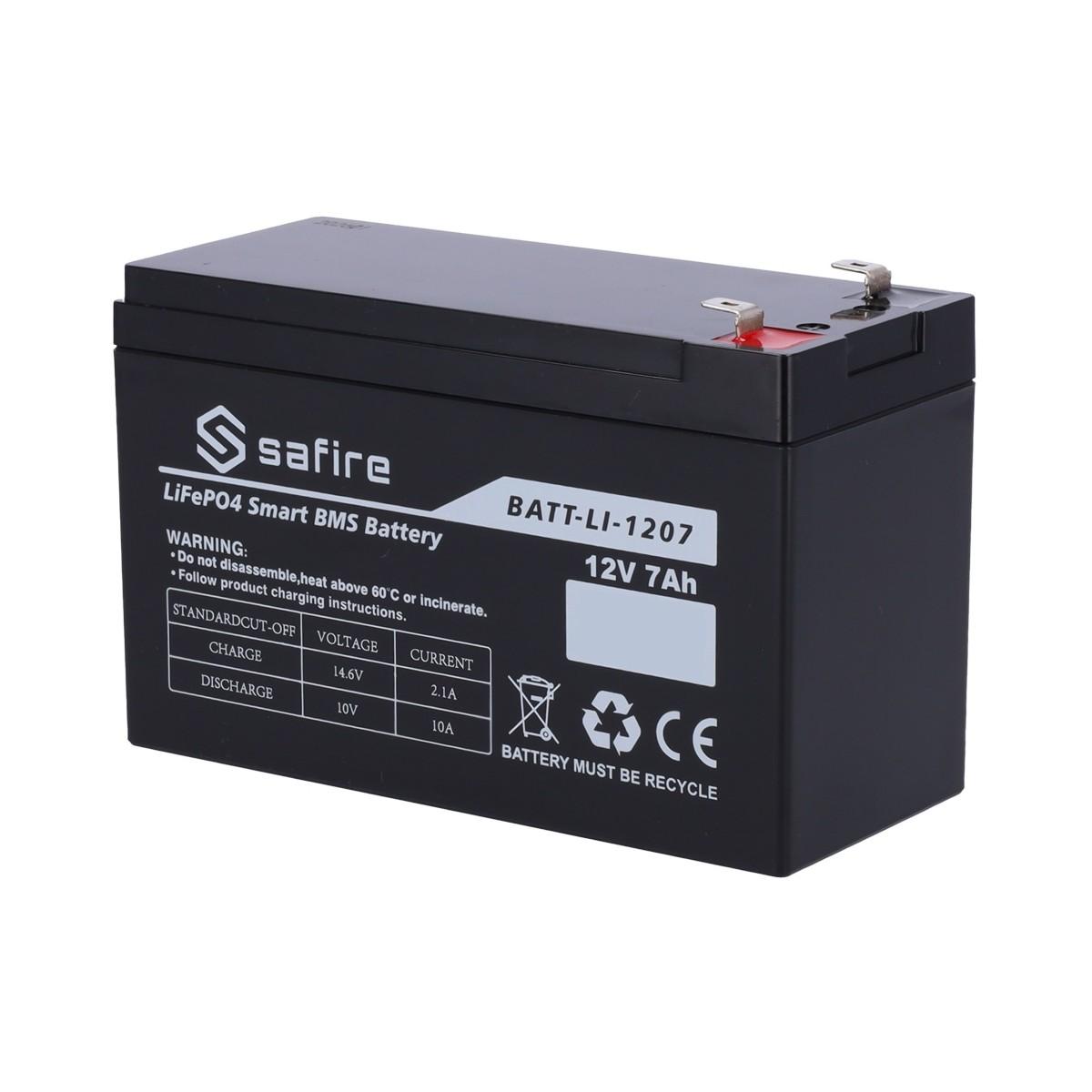 Batteria ricaricabile, litio lifepo4, tensione 12v, capacitÀ 7ah, 3000 cicli, 151 (h) x 97 (i) x 65 (p) mm / 0.8kg