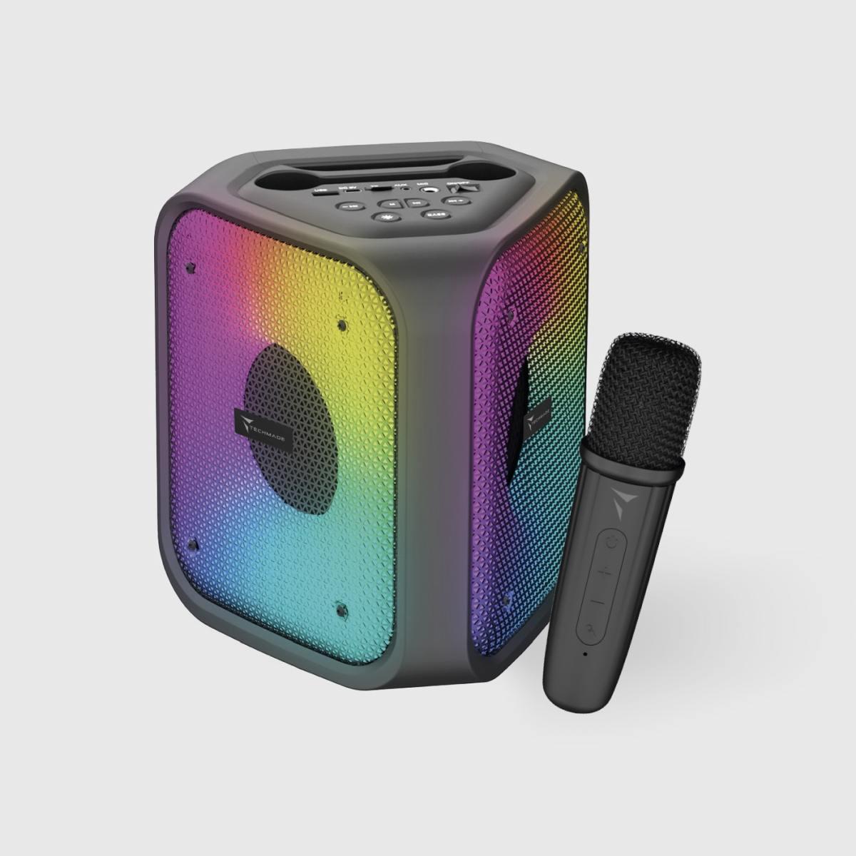 Techmade karaoke speaker 12w+3w con microfono