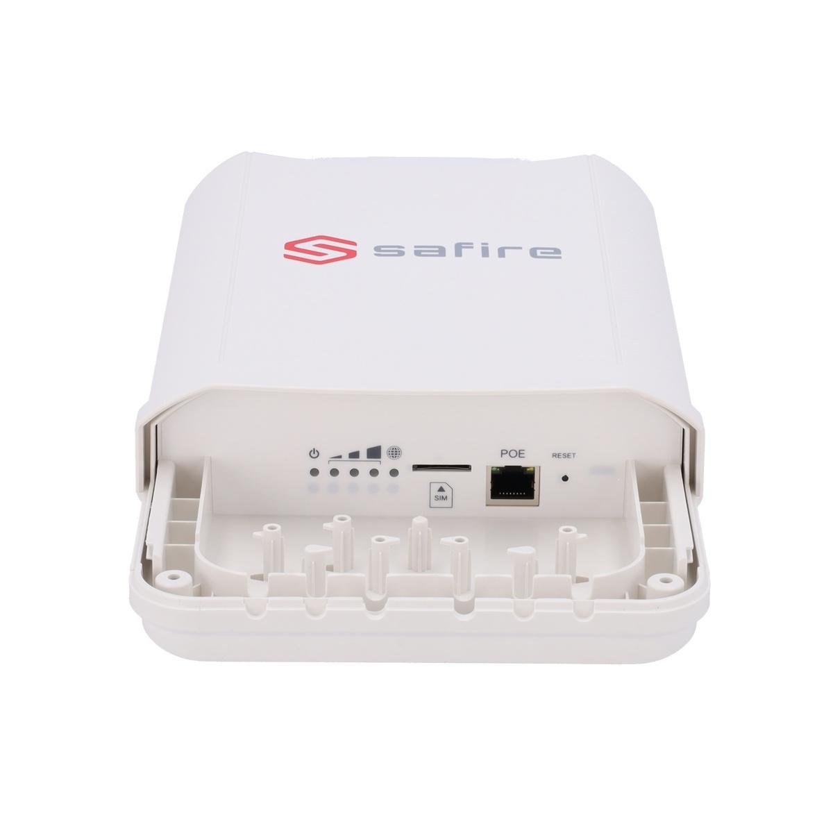 Router safire 4g 300mbps download, 50mbps upload, porta rj45 10/100/1000mbps, wi-fi 5 dual band ac1200mbps (867mbps+300mbps), slot per scheda micro sim, include iniettore poe a 48v