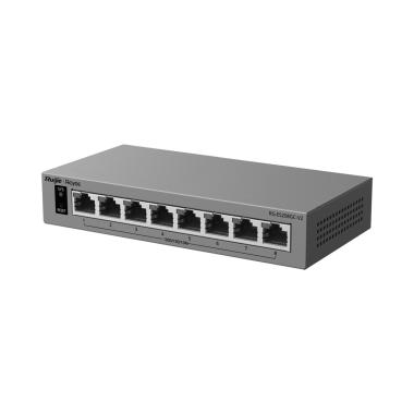Ruijie reyee cloud managed l2 switch, 8 porte gigabit ethernet 10/100/1000 mbps, tolleranza ai guasti tramite ai (failover intelligente), gestione gratuita a vita con ruijie cloud,