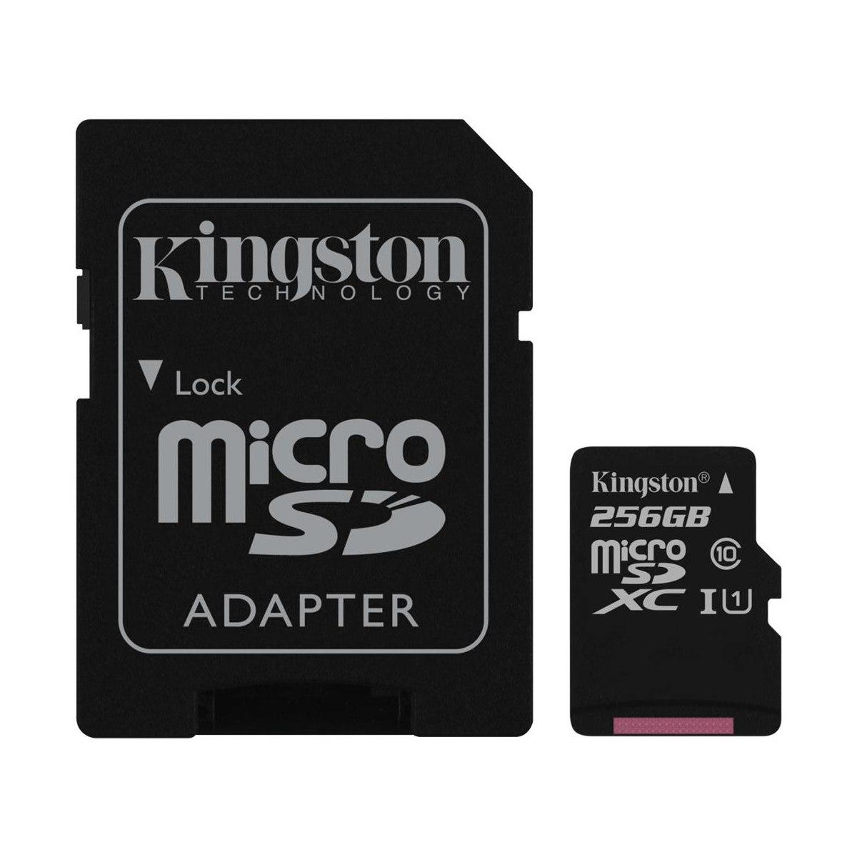 MICRO SD KINGSTON SDCS/256GB - 256GB CLA SSE 10 UHS-I CON ADATTATORE Canvas Selec