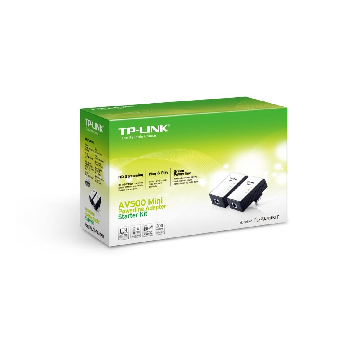 TP-LINK 500Mbps POWERLINE ETHERNET KIT ADAPTER