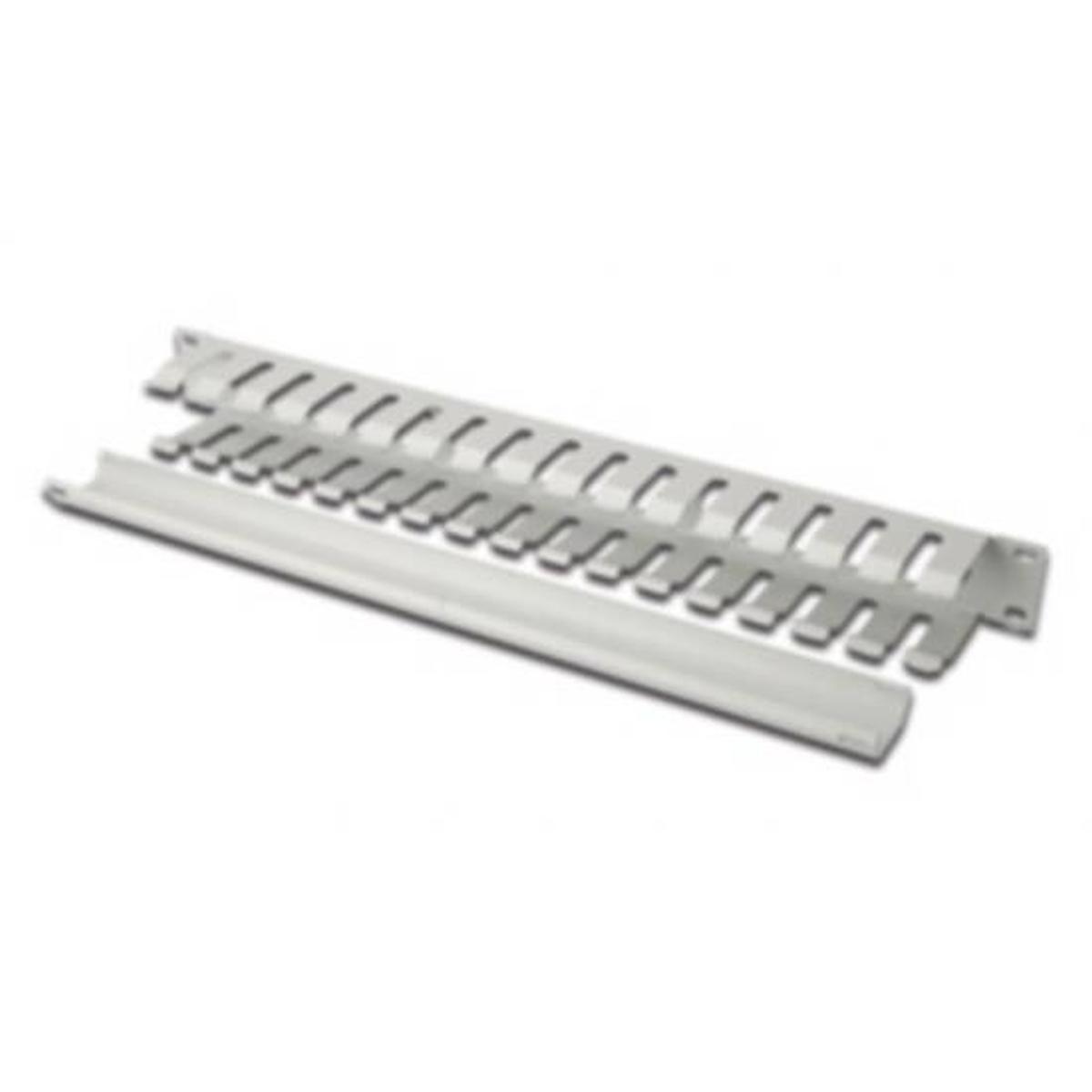 Pannello passacavi 1 unita' con apertura centrale e griglia posteriore colore grigio