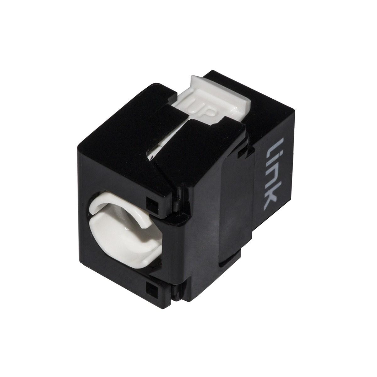 Presa rete keystone jack rj45 categoria 6 utp tooless colore nero 180? contatti dorati 50 micron