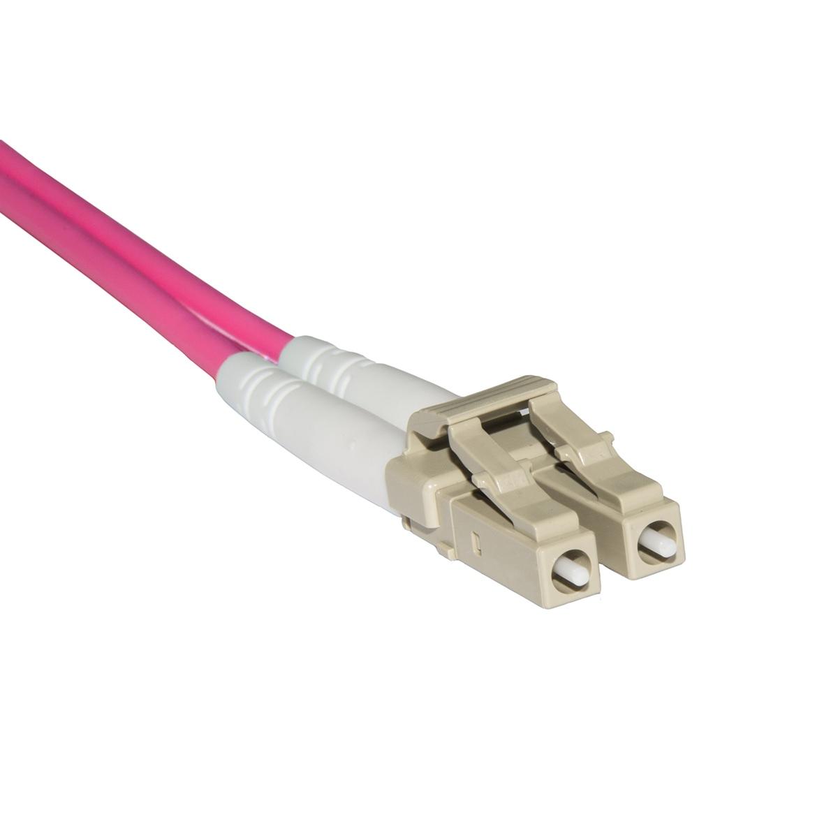 Cavo fibra ottica lc a sc multimode duplex om4 50/125 mt.0,5