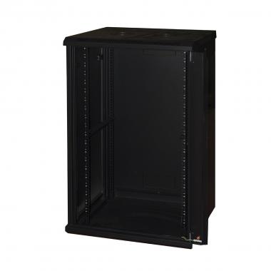 ARMADIO RACK 19" 20 UNITA' DA MURO (A)995X (L)600 X PROFONDITA' 450 MM. COLORE NERO PORTA VETRO