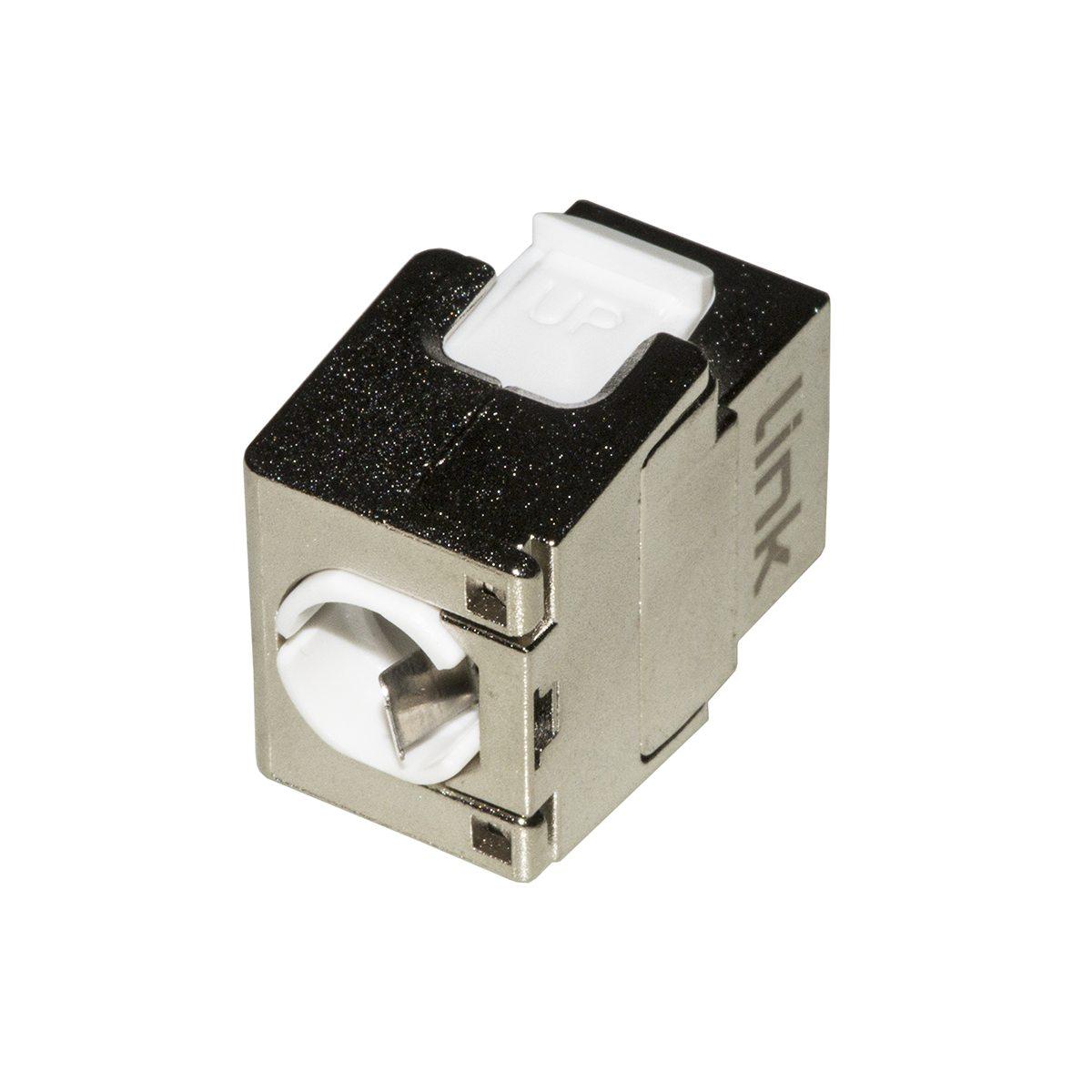 Presa rete keystone jack rj45 categoria 6 schermata tooless contatti dorati 50 micron