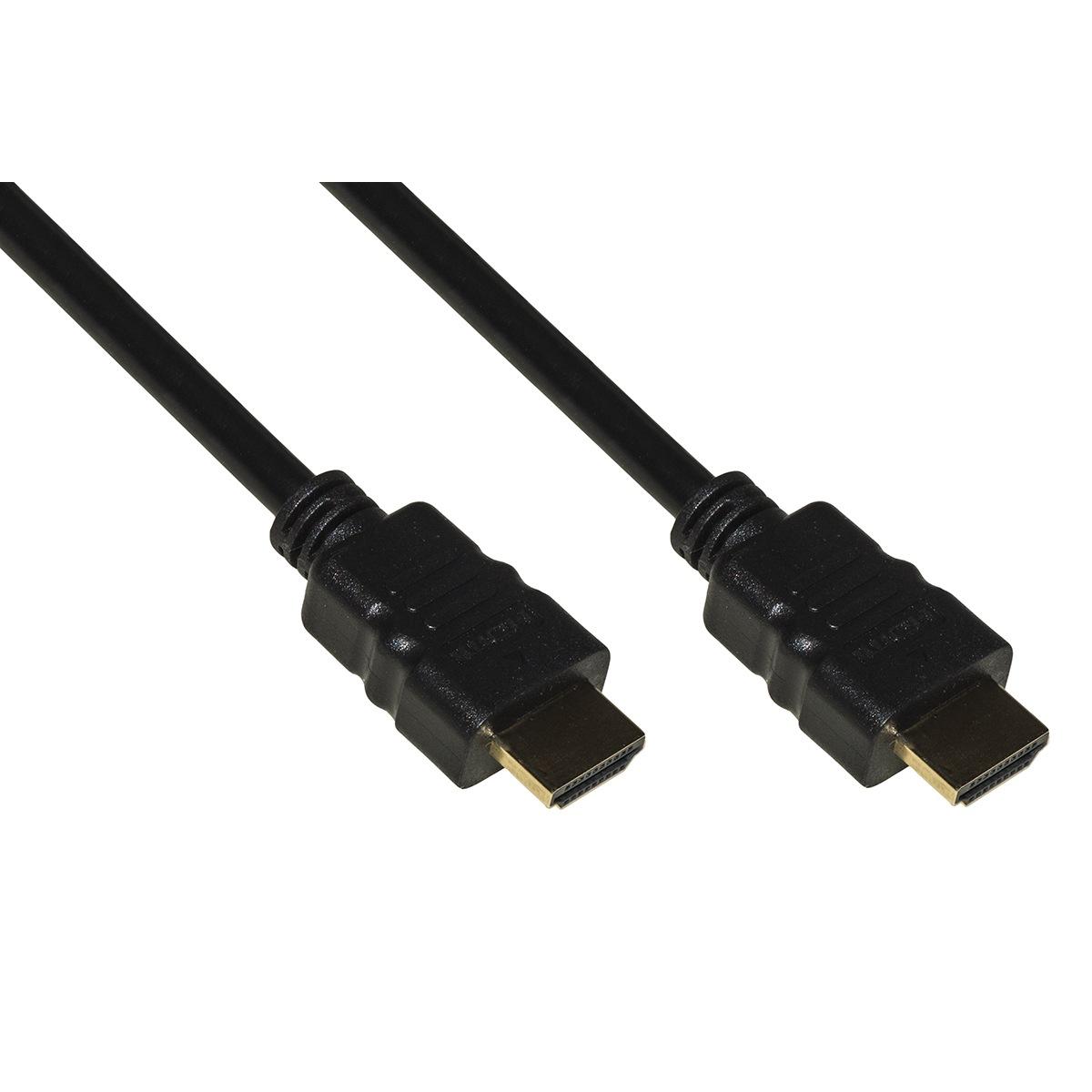 CAVO HDMI 4Kx2K PER PC, NOTEBOOK, HDTV, ECC CONTATTI DORATI MT 0,5 COLORE NERO