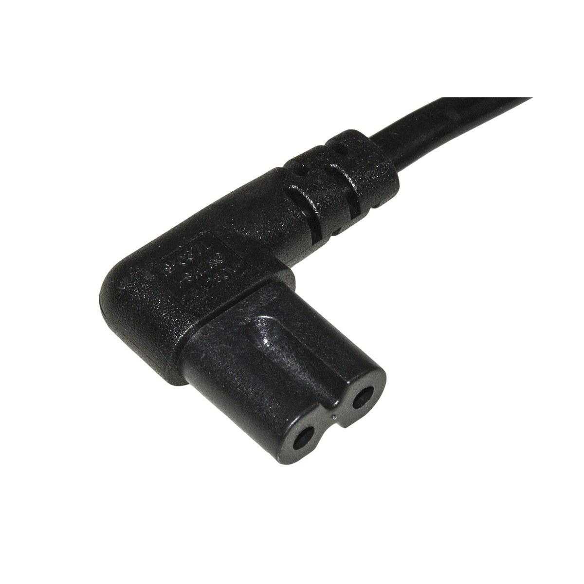 Cavo di alimentazione spina italiana 2 poli - presa c7 angolata per tv ecc. mt 1