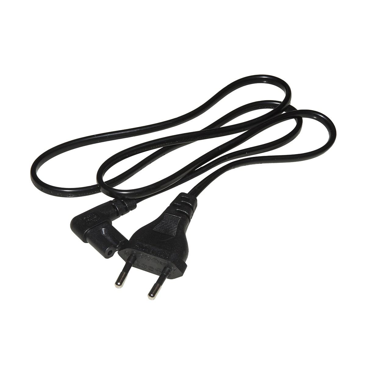 Cavo di alimentazione spina italiana 2 poli - presa c7 angolata per tv ecc. mt 1