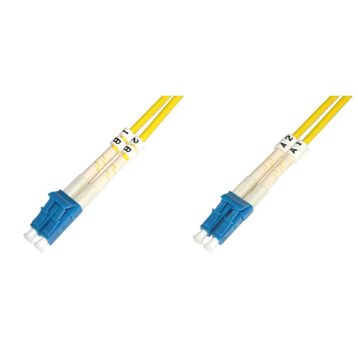 Cavo fibra ottica lc a lc monomode duplex 9/125 mt.1